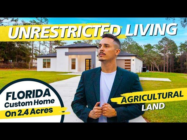 $90,000 PRICE REDUCTION On Florida Modern Home On 2+ Acres Of Agricultural Land!?