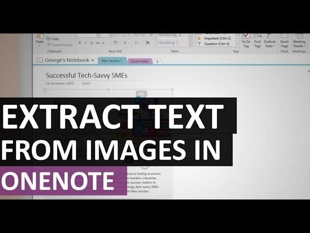 How to extract text from picture using one note