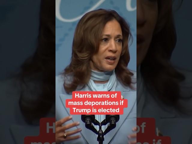 Kamala Harris warns of mass deportations if Trump gets elected #shorts