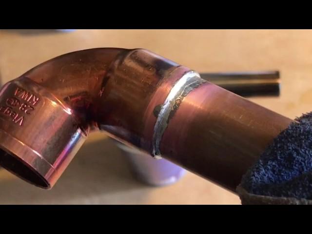 Brazed copper pipe without talking