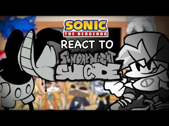 Sonic Characters React To FNF VS MICKEY Mouse // Sunday Night // Fanmade Demo // GCRV