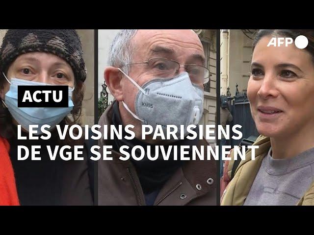 Décès de VGE: "hyper sympa" voire "révolutionnaire", ses voisins parisiens se souviennent | AFP