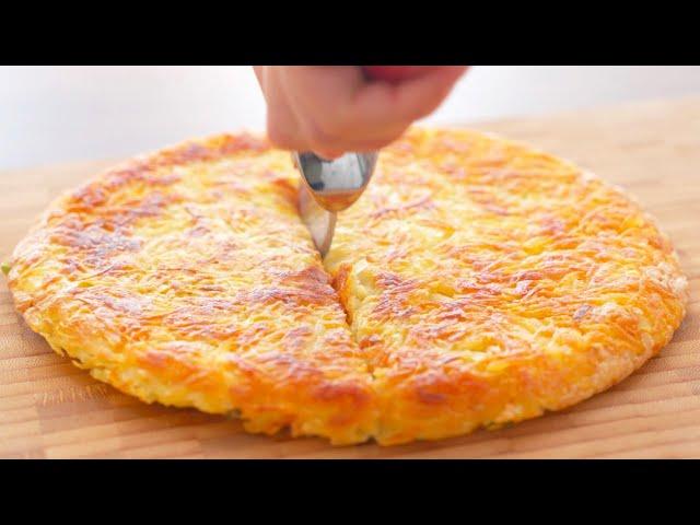 Crispy potato pancake! Breakfast in 15 minutes! Very tasty, easy and quick recipe.