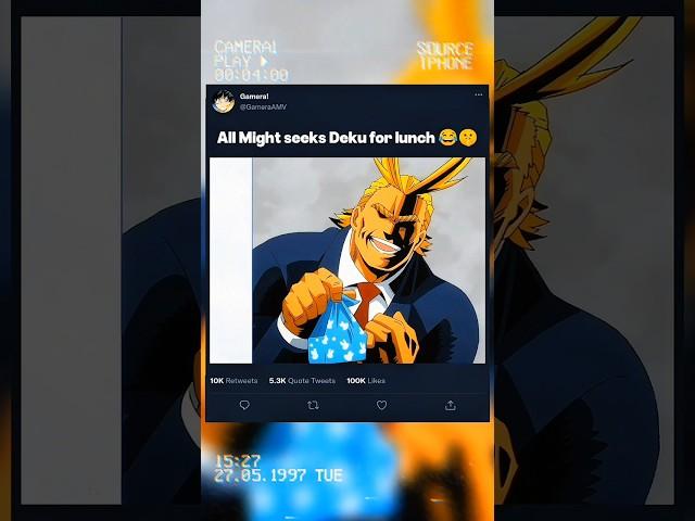 All Might seeks Deku for lunch  | #myheroacademia #edit #amv #mha #anime