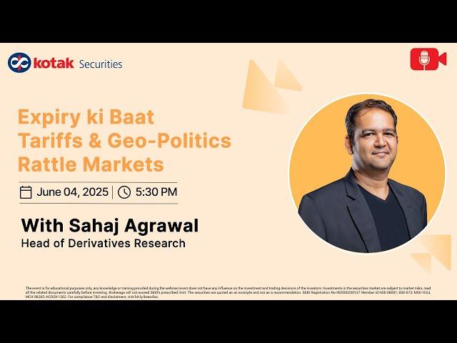 Expiry ki Baat| Volatility Alert! Nifty Outlook Amid Global Tensions & FII Sell-Off