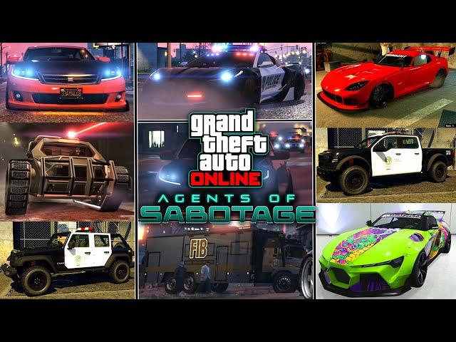 All New Cars In The GTA 5 Online Agents Of Sabotage DLC!