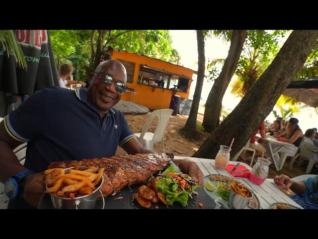 LE CHILL : Un restaurant caché sur la plage de Deshaies en Guadeloupe ! L'un des meilleurs de l'île