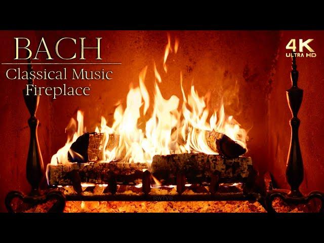 Bach Classical Music Fireplace ~ Relaxing Fireplace Ambience