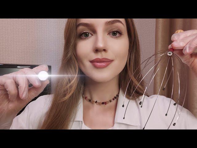 АСМР Трихолог. Осмотр Кожи Головы. Массаж Головы. Уход за Волосами • ASMR Scalp Exam. Head Massage