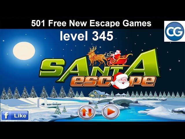 [Walkthrough] 501 Free New Escape Games level 345 - Santa escape - Complete Game