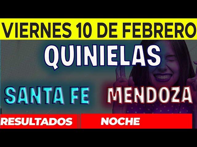 Resultados Quinielas Nocturna de Santa Fe y Mendoza, Viernes 10 de Febrero