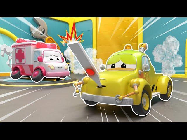 SICK TOW TRUCK destroys instead of repairing | Emergency Vehicles for Kids | Car Repair