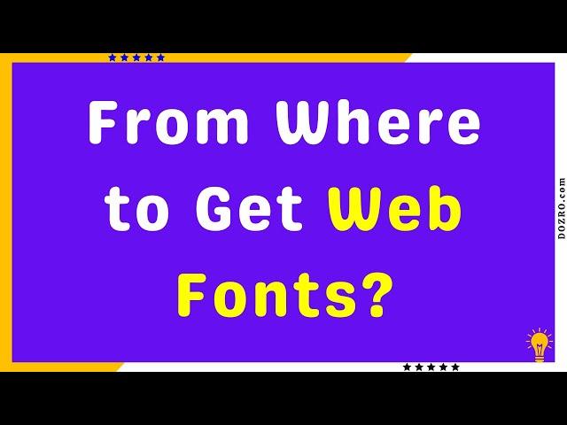 From Where to Get Web Fonts