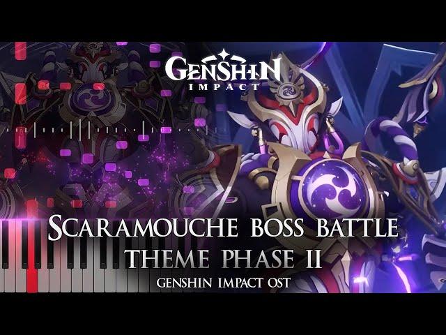 ｢Scaramouche Boss Battle Theme Phase II｣ - Genshin Impact OST Piano Cover [Sheet Music]