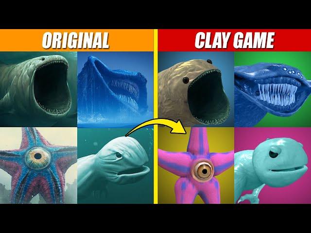 Making All Giant Sea Monster With Clay Game | SPORE