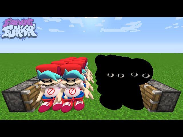 BOYFRIEND x 10 + BOB x 10 | FNF Friday Night Funkin' Characters in Minecraft