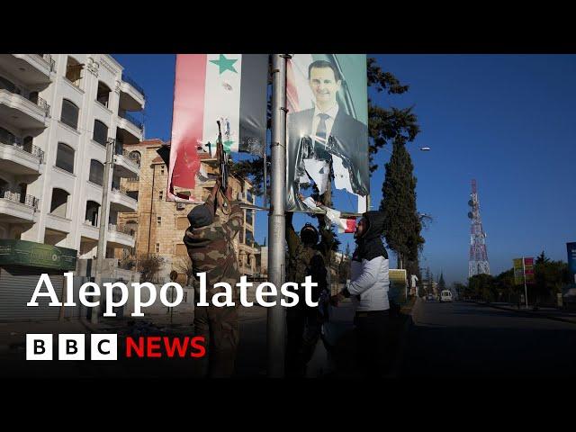 Syrian troops withdraw from the city of Aleppo | BBC News