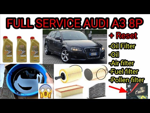 FULL SERVICE on AUDI A3 8P 2.0TDI 2009 [+Service light RESET]