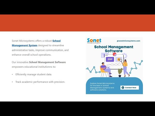 Comprehensive School Management Systems | Sonet Microsystems #erpsoftware #managementsystem