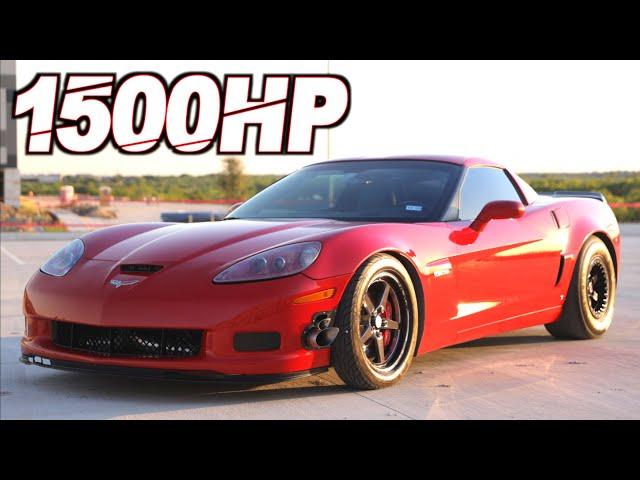 Baddest Street Z06 We've Seen! 1500HP Turbo Vette "EL JEFE" MAX BOOST TEST! (Highway Pulls)