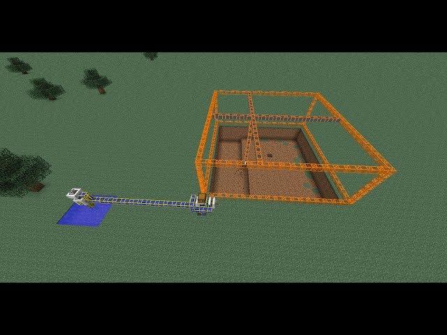 "Minecraft"как построить карьер с помощью мода buildcraft+бонус(ссылка на скачивание есть!)