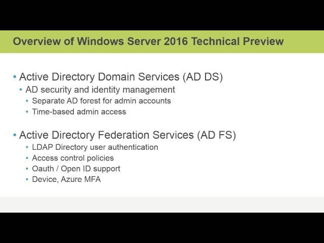 Windows Nano Server 2016 Overview