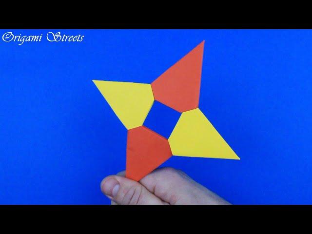 Как сделать из бумаги сюрикен. оригами сюрикен из бумаги.  / How To Make a Paper Ninja Star