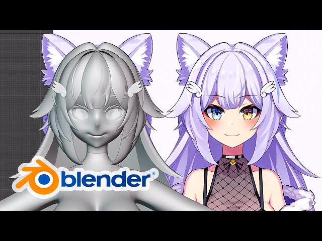 Anime Hair Modeling & Texturing  -  Blender Workflow