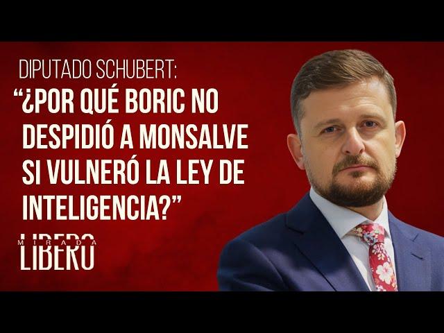 Diputado Schubert: “¿Por qué Boric no despidió a Monsalve si vulneró la ley de inteligencia?”