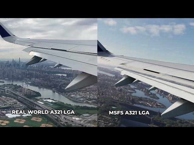 FENIX A321 Sharklet Wing View VS REAL World Comparison [MSFS]