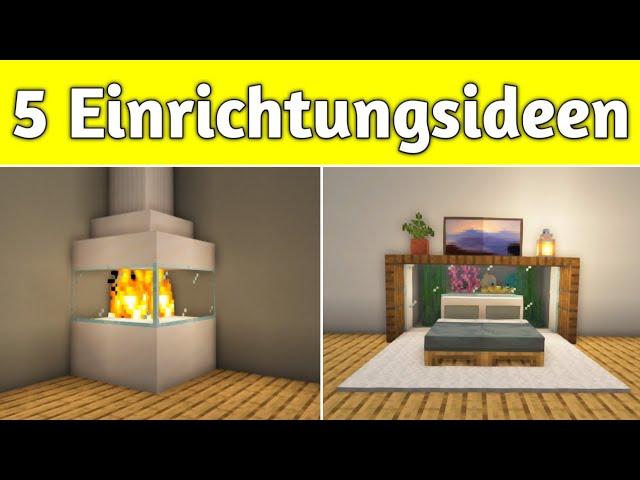 5 coole Einrichtungsideen für dein Haus | Minecraft Tutorial