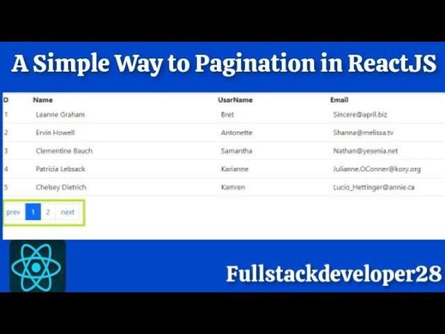 Pagination in ReactJS | How to Build a Custom Pagination Component in Reactjs | useState | useEffect