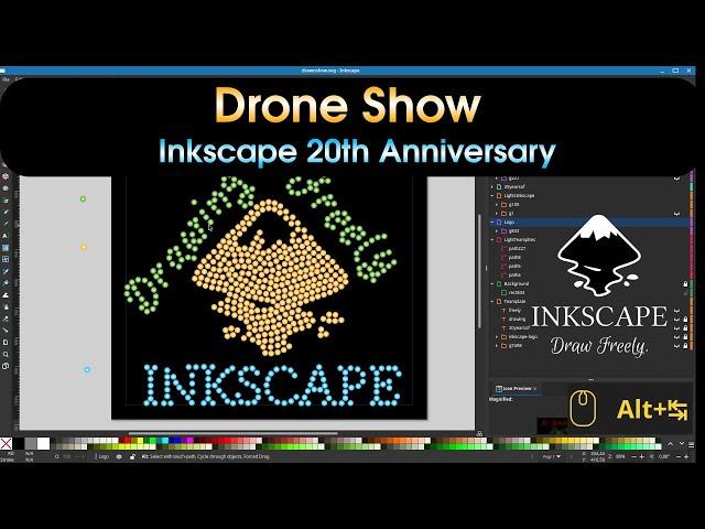 Inkscape 1.3 - Inkscape 20th Anniversary Drone Show - Tutorial