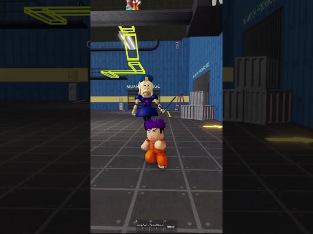 Thanos 10000iq vs POLICE GIRL BARRY 2 PLAYER ESCAPE #roblox #shorts