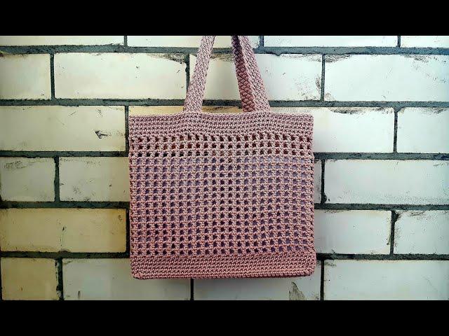 Летняя сумка - авоська крючком. Всё подробно расскажу и покажу. Crochet bag tutorial