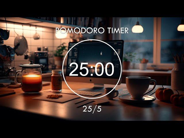 3-Hour Study With Me ︎ 25/5 Pomodoro Timer ︎ Lofi Music For Effective Study Day ︎ Focus Station