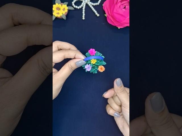 Mini Flower Basket | ️🫰️ #shorts #diy #flowers #craft #craft2 #trending #viralshorts