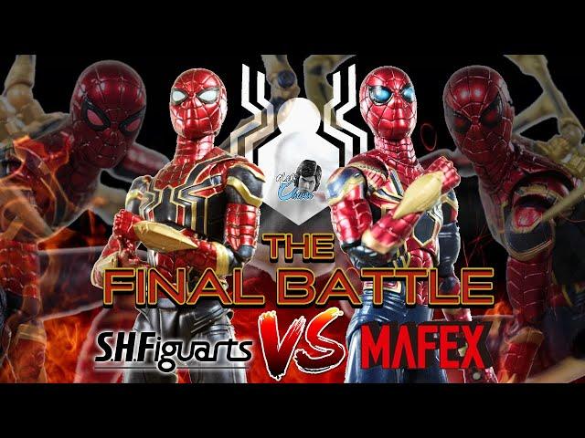 The FINAL Battle - IRON SPIDER Action Figure Comparison | S.H Figuarts VS Mafex