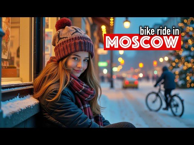 Cycling Through a Winter Wonderland in Moscow