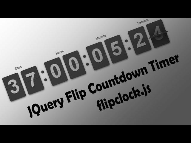 JQuery Flip Countdown Timer – flipclockjs | NoorHUB