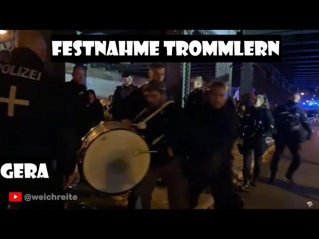 Festnahme Trommlern Gera Montagsprotest 21.10.24