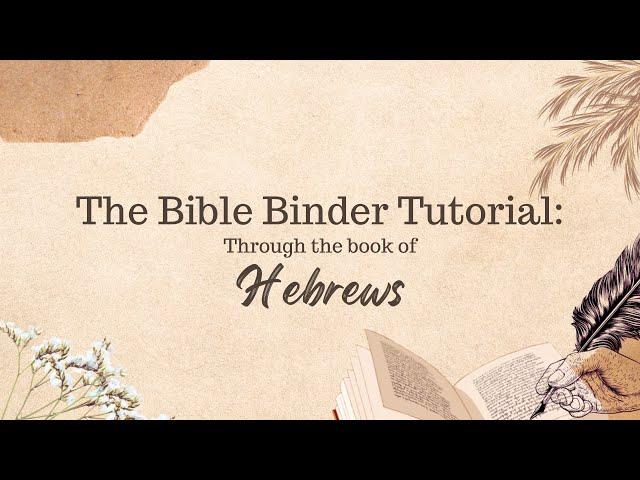 Bible Binder Instructional Video