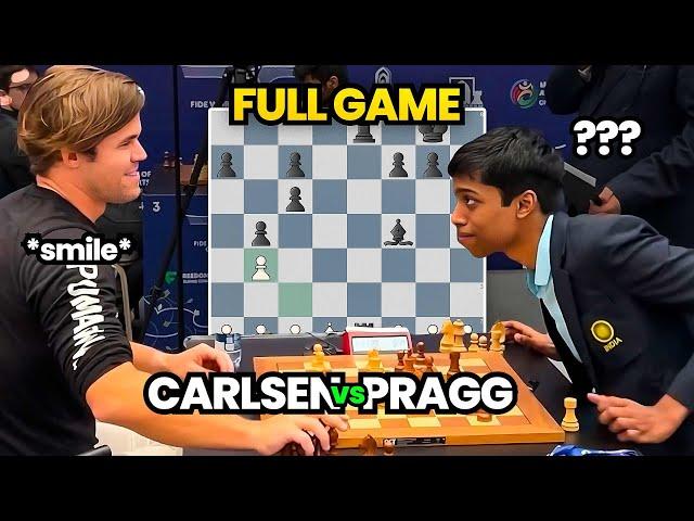 What did Praggnanandhaa tell Magnus? Carlsen vs Pragg | Full Game | FIDE World Rapid 2023