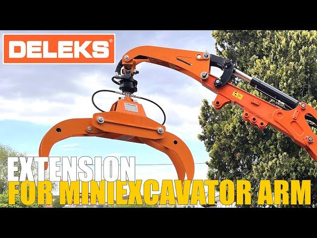 Extension for mini excavator arm