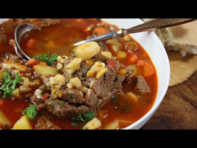 Hungarian Goulash/ Authentic Recipe with Hungarian Pinched Noodles