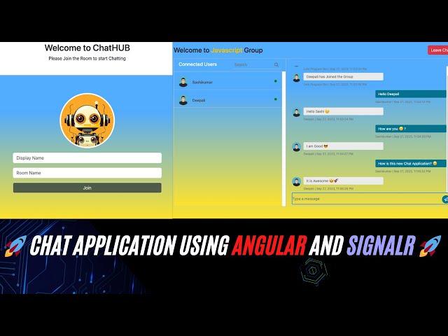 Create Chat Application using Angular and .Net (SignalR) | Group Chat Feature | Angular Project |