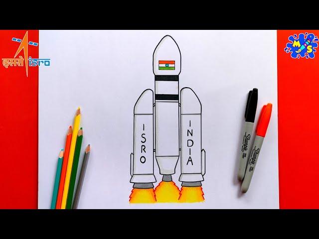 Chandrayaan 3 Drawing || How to Draw Chandrayaan 3 Very Easy Step by Step