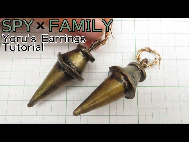 【SPY×FAMILY】Yoru's earrings Tutorial with Template - How to make cosplay accessory