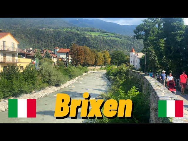 Walking tour in Brixen, Italy. A city in northern Italy