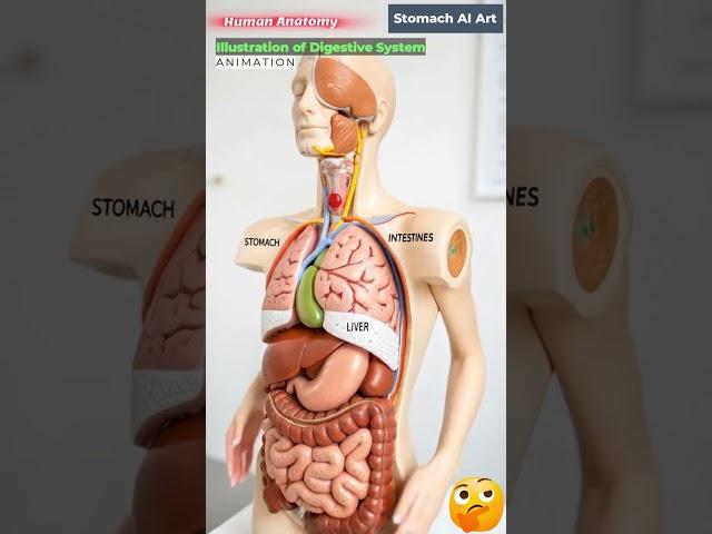 Animation of Digestive System | Stomach AI Art | 133
